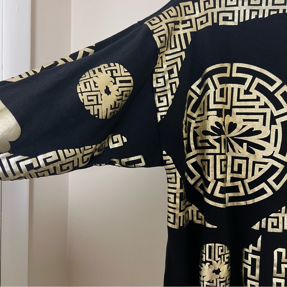 Vintage Bonnie and Bill New York Black & Gold Top Size Large Metallic Boujee‎ - Picture 7 of 10